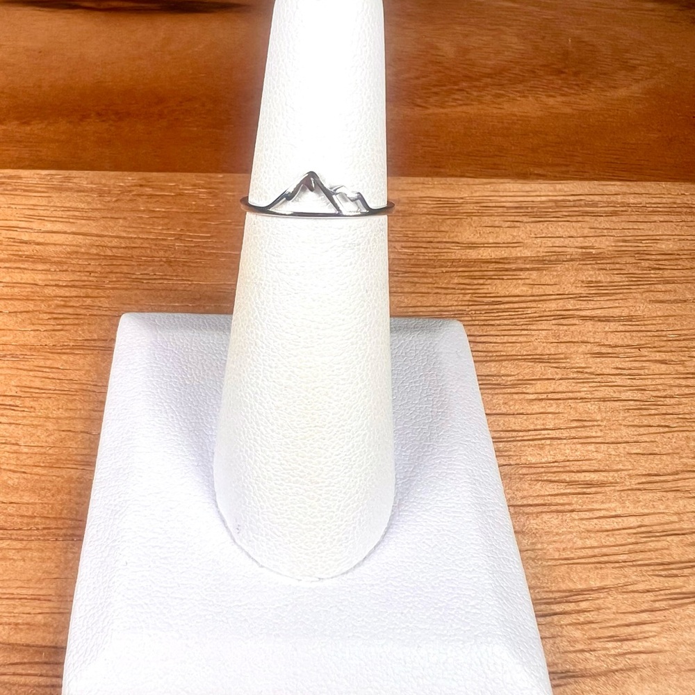 Dainty Mountain Ring .925 Solid Sterling Silver - image 2